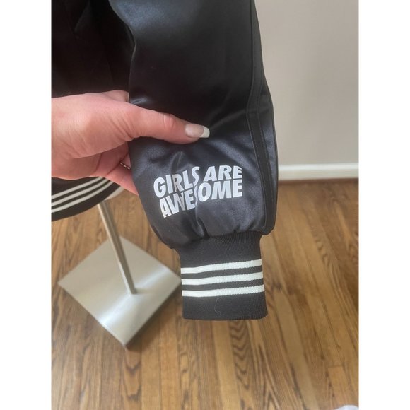 ADIDAS x Girls Are Awesome Collegiate Patch Bomber Jacket - Size Large - Picture 11 of 13